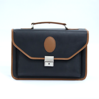 Elegant Quilted Leather Handbag – Stylish Shoulder Bag for Women (Black & Brown)